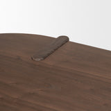 Sohan Dark Brown Elm Wood Oblong Desk - Ornate Home
