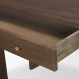 Sohan Dark Brown Elm Wood Oblong Desk - Ornate Home