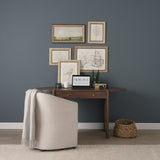 Sohan Dark Brown Elm Wood Oblong Desk - Ornate Home