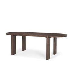 Sohan Dark Brown Oval Dining Table - Ornate Home