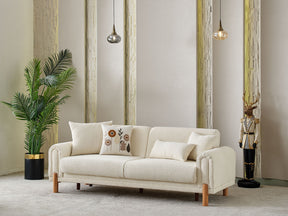 Soho Cream Convertible Sofa - Ornate Home