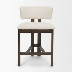 Soho Cream Curved Open Back Chenille Tripod Frame Counter Stool - Ornate Home