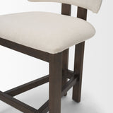Soho Cream Curved Open Back Chenille Tripod Frame Counter Stool - Ornate Home