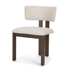 Soho Cream/Dark Brown Open Back Dining Side Chair (Set of 2) - Ornate Home