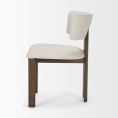 Soho Cream/Dark Brown Open Back Dining Side Chair (Set of 2) - Ornate Home