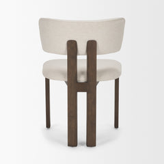 Soho Cream/Dark Brown Open Back Dining Side Chair (Set of 2) - Ornate Home