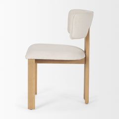 Soho Cream/Light Brown Open Back Dining Side Chair (Set of 2) - Ornate Home