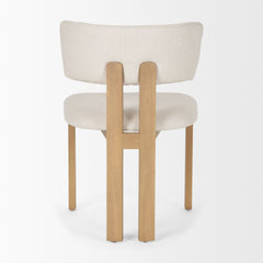 Soho Cream/Light Brown Open Back Dining Side Chair (Set of 2) - Ornate Home