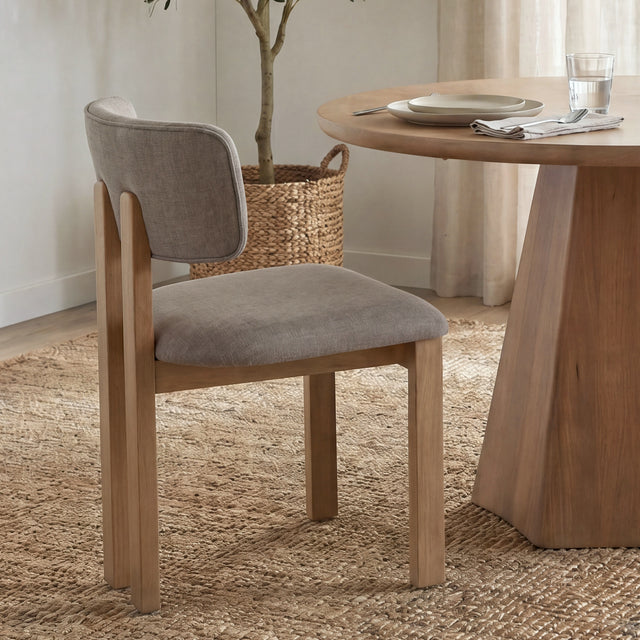 Soho Gray/Brown Open Back Dining Side Chair (Set of 2) - Ornate Home