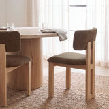 Soho Light Brown Open Back Dining Side Chair (Set of 2) - Ornate Home