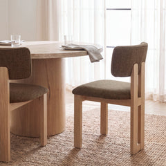 Soho Light Brown Open Back Dining Side Chair (Set of 2) - Ornate Home