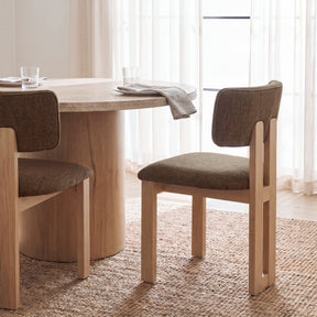 Soho Light Brown Open Back Dining Side Chair (Set of 2) - Ornate Home