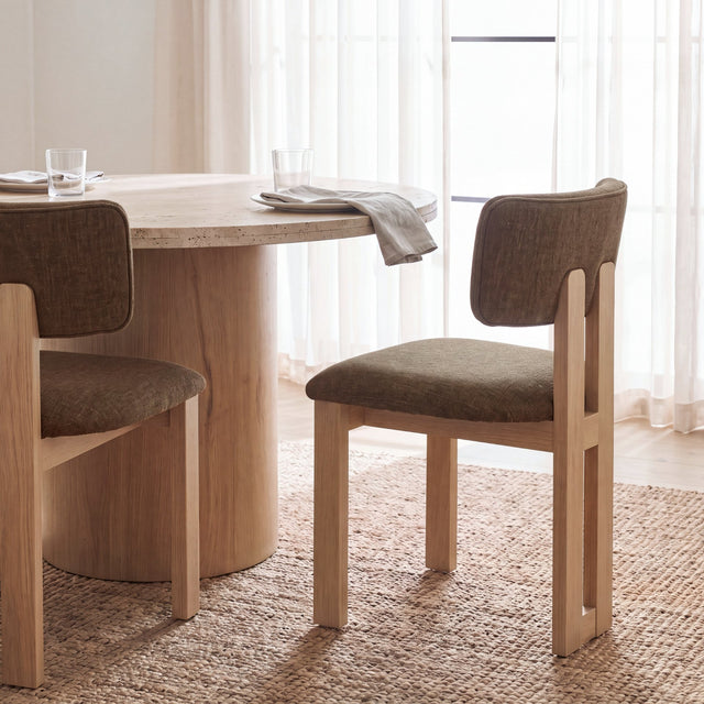 Soho Light Brown Open Back Dining Side Chair (Set of 2) - Ornate Home