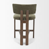 Soho Olive Curved Open Back Moss 008 Tripod Frame Counter Stool - Ornate Home