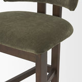 Soho Olive Curved Open Back Moss 008 Tripod Frame Counter Stool - Ornate Home