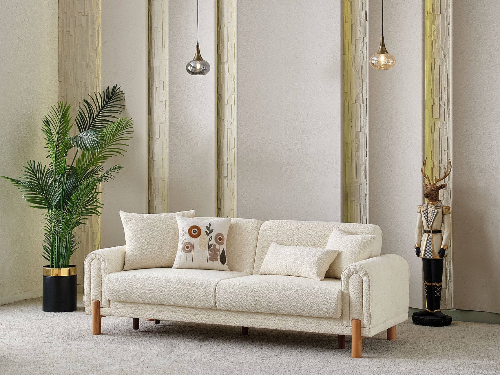 Soho Cream 3-pieces (Sofa & Loveseat & Chair) Living Room Set