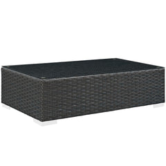 Sojourn Canvas Navy 3 Piece Outdoor Patio Sunbrella Sectional Set - 50.5x88" - Ornate Home