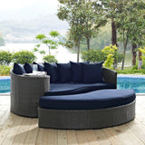 Sojourn Canvas Navy Outdoor Patio Sunbrella Daybed - 76x71" - Ornate Home