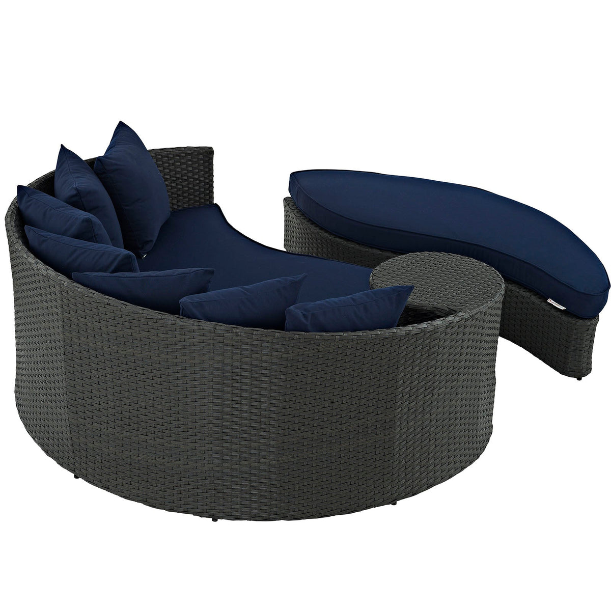 Sojourn Canvas Navy Outdoor Patio Sunbrella Daybed - 76x71" - Ornate Home