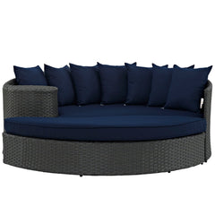 Sojourn Canvas Navy Outdoor Patio Sunbrella Daybed - 76x71" - Ornate Home