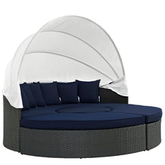Sojourn Canvas Navy Outdoor Patio Sunbrella Daybed - 86.5x86.5" - Ornate Home