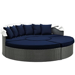 Sojourn Canvas Navy Outdoor Patio Sunbrella Daybed - 86.5x86.5" - Ornate Home