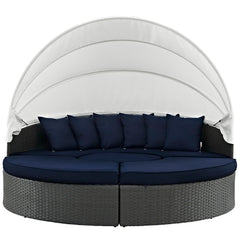 Sojourn Canvas Navy Outdoor Patio Sunbrella Daybed - 86.5x86.5" - Ornate Home