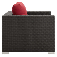 Sojourn Canvas Red Outdoor Patio Sunbrella Armchair - Ornate Home