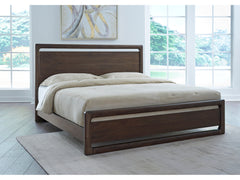 Sol Acacia Wood Eastern King Platform Bed in Brown Spice - Ornate Home