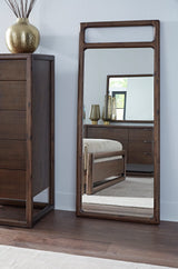 Sol Brown Spce Beveled Glass Floor Mirror - Ornate Home