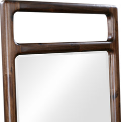 Sol Brown Spice Beveled Glass Floor Mirror - Ornate Home