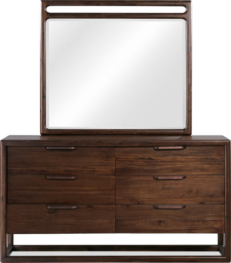 Sol Brown Spice Beveled Glass Wall or Dresser Mirror - Ornate Home