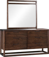 Sol Brown Spice Beveled Glass Wall or Dresser Mirror - Ornate Home