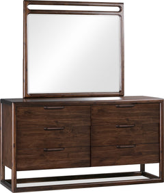 Sol Brown Spice Beveled Glass Wall or Dresser Mirror - Ornate Home