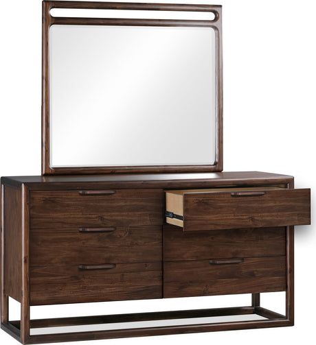 Sol Brown Spice Beveled Glass Wall or Dresser Mirror - Ornate Home