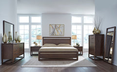 Sol Brown Spice Five Drawer Acacia Wood Chest - Ornate Home