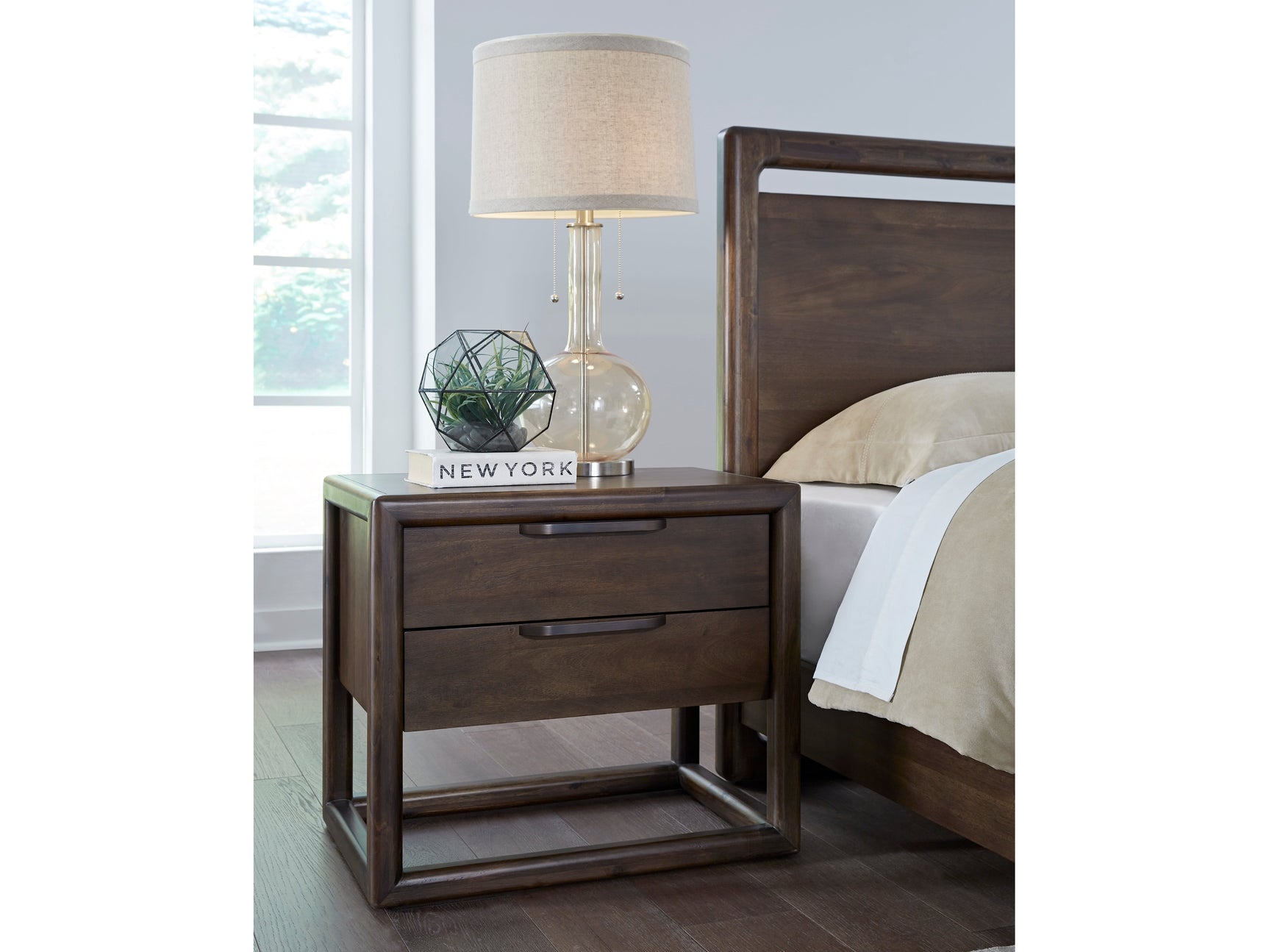 Sol Brown Spice Two Drawer USB - Ornate Home