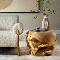 Sola Teak Handcrafted Side Table - Ornate Home