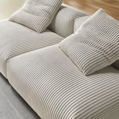 Solace Almond 2-Piece Modular Corduroy Upholstered Sofa - Ornate Home