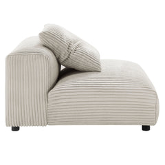 Solace Almond Modular Corduroy Upholstered Armless Chair - Ornate Home