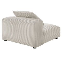 Solace Almond Modular Corduroy Upholstered Armless Chair - Ornate Home