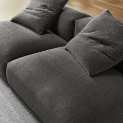 Solace Charcoal 2-Piece Modular Upholstered Fabric Sofa - Ornate Home
