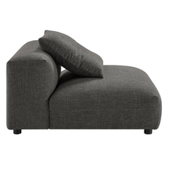 Solace Charcoal Modular Upholstered Fabric Armless Chair - Ornate Home