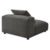 Solace Charcoal Modular Upholstered Fabric Armless Chair - Ornate Home