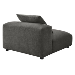 Solace Charcoal Modular Upholstered Fabric Armless Chair - Ornate Home
