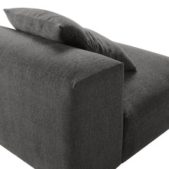 Solace Charcoal Modular Upholstered Fabric Armless Chair - Ornate Home