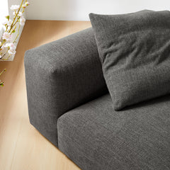 Solace Charcoal Modular Upholstered Fabric Armless Chair - Ornate Home