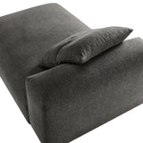 Solace Charcoal Modular Upholstered Fabric Armless Chaise Lounge - Ornate Home