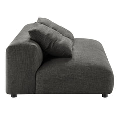 Solace Charcoal Modular Upholstered Fabric Armless Loveseat - Ornate Home