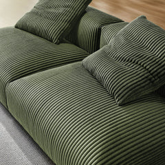 Solace Fern 2-Piece Modular Corduroy Upholstered Sofa - Ornate Home